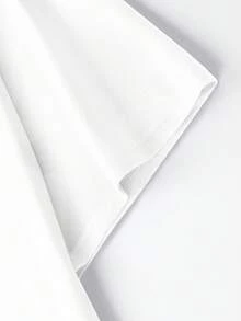 Casual T-Shirt With Print, Round Neck, Wave Design, Comfortable And Loose Fit, Ideal For Men And Women, 100% Cotton, Soft And Lightweight - [白色的] - 查看 3