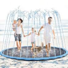 Lewtemi - Almohadilla antideslizante gigante de 8 pies 96 para adultos y perros, rociadores gruesos para piscina, verano, al aire última intervensión, tapete de juego para agua para patio trasero - como se muestra - Ver 7