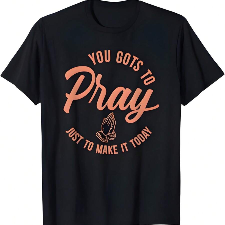 Concreto y lujo Gotss para orar camiseta de felicidad crimson - Negro - Ver 1