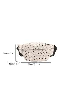 Túi đeo chéo/túi đeo hông dung tích lớn, họa tiết chấm bi thời trang, unisex, phù hợp cho sinh viên đại học/học sinh, đi làm/văn phòng, lễ hội/kỳ nghỉ/tụ họp/du lịch. Được thiết kế cho phụ nữ, người mới bắt đầu sự nghiệp, nhân viên văn phòng, các bạn nữ trẻ và sinh viên đại học. - trắng - Xem 7