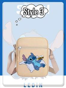 Túi đeo chéo màu hồng in hình Stitch cười của Disney, với hình ảnh Stitch vui tươi trên nền mềm mại, mờ. Được làm từ da giả bền chắc với dây đeo có thể điều chỉnh, khóa kéo an toàn và thiết kế nhỏ gọn nhưng rộng rãi, chiếc túi này hoàn hảo cho những chuyến đi chơi hàng ngày, thêm nét duyên dáng, hoài cổ cho trang phục thường ngày. - Nhiều kiểu dáng - Xem 14