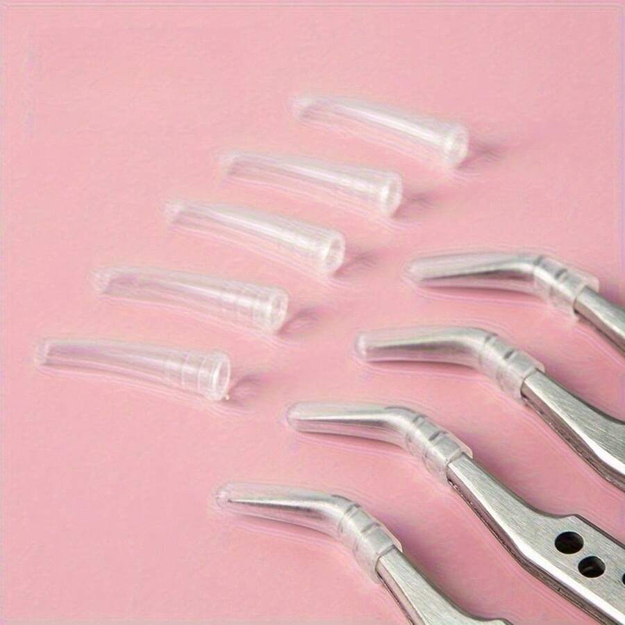 10pcs Tweezer Tip Covers, Soft Rubber Tip Protectors For Nail Clippers, Scissors, Tweezers And Other Styling Tools, Comprehensive Protection - Multicolor - View 1