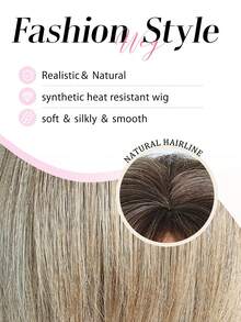 10-Inch Layered Middle-Parted Bobo Wig, Suitable For Summer Daily Wear, Parties, Cosplay, Music Festivals, Holidays, A Practical Gift For Girls - Gold - View 6
