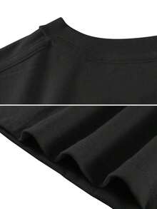 Camiseta de hombre 100% algodón con estampado de la Virgen María - Corte holgado informal unisex, transpirable y lavable a máquina, múltiples colores para atuendos casuales de primavera y verano, camiseta de corte relajado, cuello redondo, camiseta ligera, camiseta estampada, estilo urbano vintage - Camiseta unisex de algodón de manga corta y cuello redondo. blusas.blusas casuales para dama.Impresión de osos cariñosos.Camiseta estampada Impresión de osos cariñosos. - Negro - Ver 3