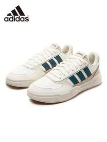 Adidas Ultra-Lightweight, Soft-Soled, Breathable Mesh Cushioning Men's Wear-Resistant Running Shoes - White/Grayish Brown/Blue-green - View 2