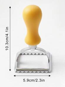 1 buah/2 buah Penjepit Pangsit Persegi Kecil/Besar, Cetakan Kue Paduan Seng, Stempel Embossing Kulit Pangsit, Pemotong Pai Gagang Kayu, Alat DIY Memanggang Dapur, Pembuat dan Pemotong Pasta, Penting untuk Pemula - View 12