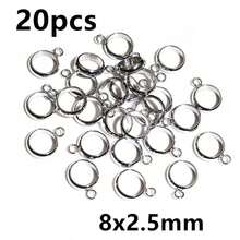 20 piezas de anillos de aro de color dorado de acero inoxidable, conectores circulares para hacer joyas DIY, accesorios para pulseras y collares - fianzas - View 19