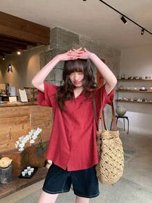 Women Blouses & Shirts - Red - View 1