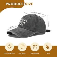 Brown Skin Girl A Celebration Of Identity And Diversity Hats Vintage Washed Baseball Cap Hats Women Hats Women Summer Hats Women Elegant Casual Hats Women Hats Emo Hats De Graduacion Hats De Frio Para Mujer Hats Hats Women Trucker Y2K Hats Adult Hats Adjustable Hats Hats Baseball Cap, Cotton Baseball Cap, Breathable Sun Hat, Retro Style Cap, Streetwear Hat, Dad Hat, Mom Hat, Unisex Baseball Cap, Low Profile Cap, High Crown Cap, Classic Baseball Cap, Sun Protection Hat, Daily Wear Hat, Outdoor Hat, Beach Hat, Travel Hat, Running Hat, Hiking Hat, Golf Hat, Tennis Hat, Gift For Her, Birthday Gift, Holiday Gift, Graduation Gift, Cold Weather Cap, Adjustable Strap, Vintage Wash - 淺灰色 - 查看 5
