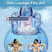 Flotador para Silla de Piscina Aqua para Adultos, flotadores de Piscina de Gravedad Cero, múltiples Colores/Formas/Estilos, para Adultos y niños flotantes - Silla de piscina Zero G Blue Fern - Ver 5