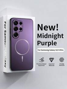 CteGlodrix 新款極簡奢華柔軟霧面矽膠全包防震磁吸無線充電手機殼，適用於 Galaxy S25 S24 S23 S22 Ultra Plus S25Edge S24FE A56 A55 A54 A53 A36 A26 5G 4G - 黑色 - 查看 11