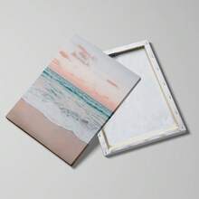 1/2pcs Framed/Unframed Summer Tropical Seascape Sunset Canvas Poster, Palm Tree, Ocean Wave, Beach House Wall Art Print, Modern Home Decor For Apartment, Living Room, Bedroom - A - View 3