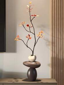 Abstrakte, gestapelte Stein-Vase, moderner Wohndekoration- für Wohnzimmer, Konsolentisch und Schlafzimmer. Stilvoller Mittelpunkt für Boho- und minimalistische Räume, perfekt für ganzjährige oder herbstliche Akzente. Verleihen Sie Ihrem Interieur künstlerischen Flair. - Verschiedenfarbig - Übersicht 2