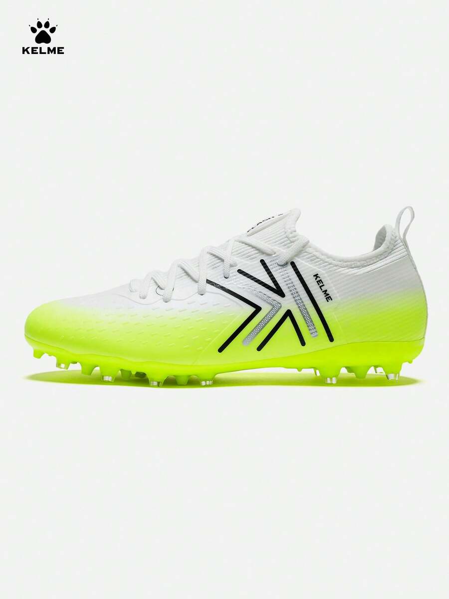 KELME 男士足球鞋,Jidian 5.0 中档 MG 专业比赛短钉鞋,成人日常训练鞋 - 白綠 - 查看 1