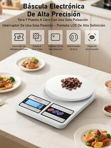 Digital Kitchen Scale, Kitchen Gram Scale, Weighs From 1 Gram To 5 Kilos - White - View 3