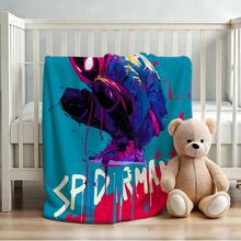 1pc S-Pider-Man Print Blanket,Retro Cartoon Style Throw Blanket,Cartoon Character Printed Blanket,All-Season Universal Nap Blanket,Character Home Decor Blanket,Modern Fashion Gift Suitable For Home Bedroom Bed Sofa Office Lunch Break Cover Picnic Blanket - Nhiều màu - Xem 4