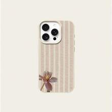 1pc TPU Material Soft Tulip Striped Pattern Phone Case Compatible With IPhone 17 Pro Max/17/16 Pro Max/15/13/12/11, S20 FE/A15/S24/A55, Note 11/Note 12/Note 13 Pro, Full Coverage Anti-Drop Soft Protective Phone Cover - White - View 5