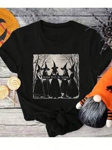 Camisetas Para Mujer AlgodónCamiseta única Y2K con diseño de brujas misteriosas resaltando la frase "Girls Will Be Girls" ideal para los amantes del estilo gótico. Perfecta para Halloween o cualquier ocasión especial, dale un toque atrevido a tu guardarropa. ¡Hazla tuya ahora! mundial 2026 - Negro - Ver 6