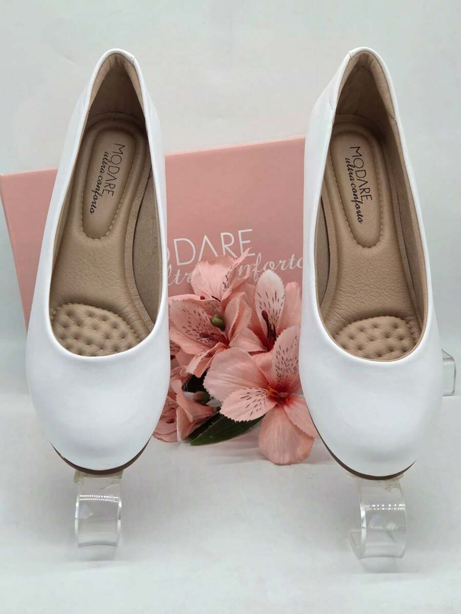 Modare Ankle Strap Shoe With Flexible Napa Leather Heel - Comfortable - White (7014.200) - View 1