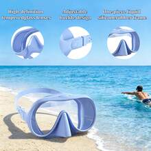 Adult Snorkeling Set, Includes 180° Tempered Glass Anti-Fog Mask, Wet Snorkel, Unisex - Multicolor - View 6