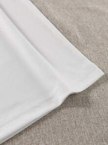 1 pieza Camiseta de verano Hasta La Vista - Camiseta estampada 100% absorbente de sudor y transpirable, con estampado de gafas tropicales, regalo para el Día de la Madre, camiseta de mujer con cuello redondo para vacaciones en la playa y surf, top casual negro de manga corta, adecuada para vacaciones, 180g Algodón 100%. - Blanco - Ver 4