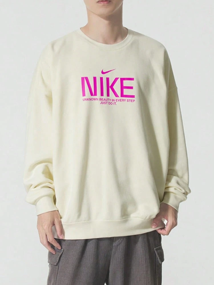 Áo nỉ kéo khóa Nike dành cho nam, thoải mái và thoáng khí, thích hợp cho tập luyện thường ngày. - trắng đục - Xem 1