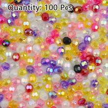 100-500pcs Acrylic Shiny Faceted Corner Beads - DIY Handmade Beading, Suitable For Jewelry Making, Handicrafts, Translucent Material - Faceted Beads - View 18