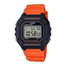 Casio 卡西欧 W-218HC 乳白色方形数字手表，50米防水，LED 背光，多功能，学生运动腕表 - 均碼 - 查看 17
