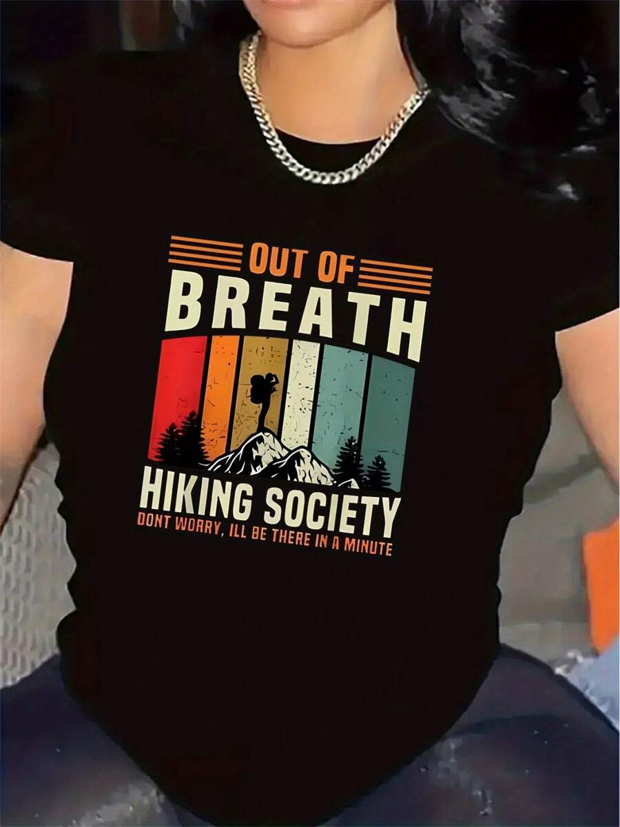 Mexican Short Sleeve T-Shirt For Hiking Enthusiasts | Lightweight, Durable Design With Outdoor Adventure Graphic, Perfect For Nature Walks And Travel, Comfortable Fit For All-Day Wear In Any Setting, Crew Neck, Medium Stretch Fabric Summer Fashion Cotton T-Shirt - 黑色 - 查看 1