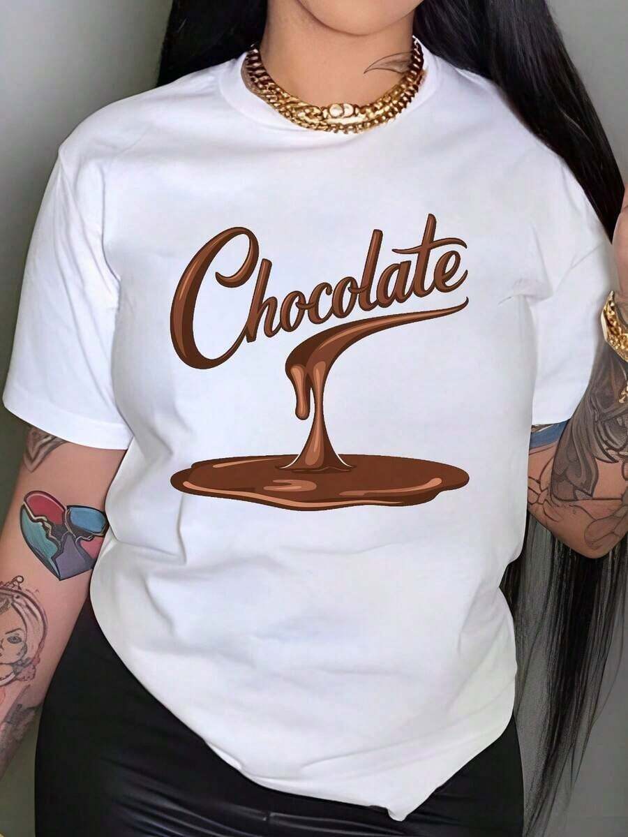 Drip Chocolate Ladies Comfort T-ShirtCamiseta Algodón Regalo Ideal Regalo Ideal - Blanco - Ver 1