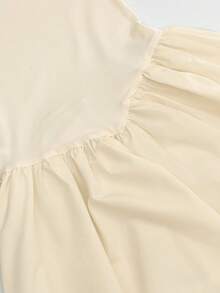 Long Knit Dress With Round Neck, 2026, Elegant Style, Fitted Cut With Petal Design - Light Yellow - View 6