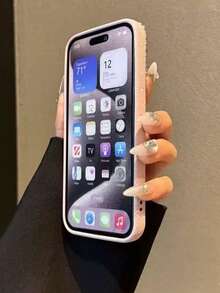 Casing Ponsel Kristal Rhinestone 3D Tekstur Shell Baru, Mewah dan Berkilau, Kompatibel dengan iPhone 14 Pro Max/14 Pro/14, 15 Pro Max/15 Pro/15, Elegan dan Kompatibel dengan iPhone 12/13 Pro Max, 17/17 Pro/17 Pro Max, 16/16 Pro/16 Pro Max/16 Plus - Berwarna merah muda - View 4