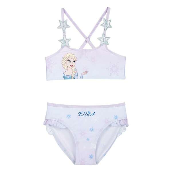 Cerdá Disney Frozen Bikini For Girls - Light Blue Children's Swimsuit With Frozen Design, Thin Straps And Ruffle, Elastic Fabric, Quick Drying, Officially Licensed, Ideal For Beach And Pool Summer