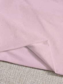 Top corto de tirantes delgado unicolor - Rosa - Ver 4