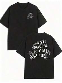 [Free Domestic Shipping] 1 Piece Of Unisex Short-Sleeve Crew Neck T-Shirt, Loose Fit, 180gsm, Designed By Y2K Artists In The Bababask Style, Made From 100% Pure Cotton. They Are Casual And Versatile, Suitable For Streetwear, Everyday Wear, Camping, Concerts, Hip-Hop, Rock, And Rap Events, And Feature Celebrity-Inspired Designs. Ideal For Festivals, Fall, And Year-Round Wear. Women's Cotton T-Shirts - 風格 - 查看 6