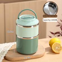 Stackable Insulated Lunch Box, Stainless Steel Thermal Food Container, Portable Reusable Bento Box, Multi-Layer Leak-Proof Food Storage Box, Suitable For Students, Office Workers, Camping, Kitchen Gadgets And Back To School Supplies - Multicolor - View 21