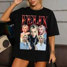 2026 Men's Women's New Year Clothes, T-Shirt, Valentine's Top, Felix  T-Shirt, DominATE SKZOO World Tour Shirt, Evil Skzoo Shirt, Mixtape Dominate Shirt, Skz ATE Size From S-XXXL, Sports Tee, Men Clothes, Tops For Men, Graphic Tees, Cute Tops, Tops For Women, Unisex Football Den Graphic Print T Shirt For S Party And Valentine's Date, Game Day Family Couple Outfit, Perfect & Holiday Gift For Men And Women Exclusive T-Shirts For Premium Fans Unisex Casual Short-Sleeved Tees A Must-Have For Fans Suitable For Festivals, Parties, Homewear, Daily Commutes, Back-To-School Outfits And Concert Looks Printed And Shipped In The UK 100% Cotton T-Shirts Opaque, Versatile Basic TeesCamisetas Manga Corta Hombre   Camiseta Blanca Hombre Camisetas Hombre Camisetas - màu đen - Xem 7