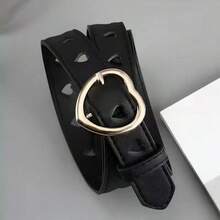 Thắt lưng khoét rỗng dành cho nữ, khóa hình trái tim, phong cách tối giản, đa năng, thời trang, cá tính, làm từ chất liệu denim. - thắt lưng nữ mới - Xem 8