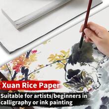 50张玛丽牌宣纸，生宣纸，适用于水墨画、东方绘画、水墨画、中国书法、水彩画 - 50pcs - 查看 10