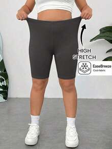 Pantalones Cortos de Compresión de Talla Grande  Negros de Secado Rápido y Refrigeración - Gris Oscuro - Ver 12