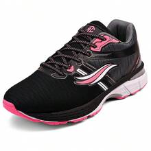 Women's Adult Gel Athletic Shoes, Comfortable, Street, Gym, Running, Immediate Shipping, Lightweight, Soft, Immediate Shipping - 黑粉紅 - 查看 3