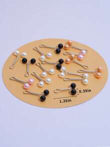 48pcs/36pcs/24pcs/12pcs Women Brooch, Scarf Clip, Shawl Pin, Headscarf Clip, Scarf Shawl Pin, Pearl Scarf Pin, Dress Sweater Brooch - Multicolor - View 4