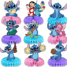 Trang trí bàn tiệc sinh nhật chủ đề Stitch, vật trang trí treo tường tạo không khí tiệc tại nhà. - Nhiều màu - Xem 10