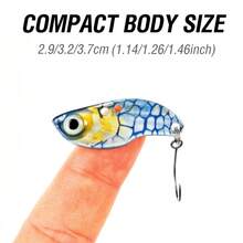 1PC Luminous Metal VIB Fishing Bait 3D Eyes Realistic Simulation Skin Sinking Hard Lure For Fresh Saltwater - V018 - View 9