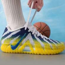 Nike JA 3 “Murray State” 舒适、简约、高性能、耐用、防滑、防扭转、抓地力强、回弹力好、支撑性强的低帮篮球鞋，男款，白色、蓝色和黄色 HF2794-004 - 白藍黃 - 查看 8