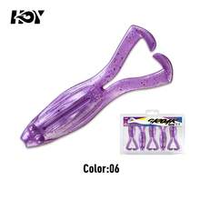 KINGDOM 5PCS/Package Frog Shadow Floating Soft Lure 90mm 6.2g, TPE Material Tear-Resistance, Design Low Center Of Gravity, Slow Retrieval, Salt Impregnated On Belly, Suitable For Bass Snakehead Pike - Multicolor - View 9