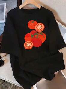 Premium Quality Pure Cotton T-Shirt, Soft To The Touch, Loose Fit, Crew Neck, Versatile, Comfortable And Casual For Women, Youthful, Vibrant, Short Sleeves For Everyday Wear, Style That Goes With Everything. Gift Idea. - 黑色 - 查看 6
