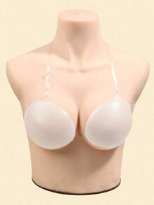 Sujetador push up de cuello halter invisible | Sujetador transparente sin espalda | Levantamiento y soporte en V profunda | Perfecto para vestidos, bodas y atuendos de verano - Multicolor - Ver 20