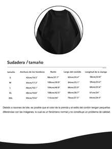 MSUCC|Camiseta básica de mujer con cuello redondo, estampado, estilo americano, diseño moderno y juvenil, adecuada para todas las estaciones y uso diario, con tela suave|Sudador negro para mujer con estampado de letras - Negro - Ver 3