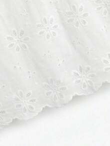 Camisa de Body completo con estampado botánico minimalista de talla grande, blusa de moda elegante para mujer, parte superior de primavera/otoño - Blanco - Ver 3